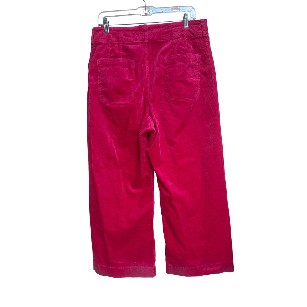 Maeve by Anthropologie The Colette Wide Leg Corduroy Pants Pink Size 32 Cropped - Picture 5 of 11